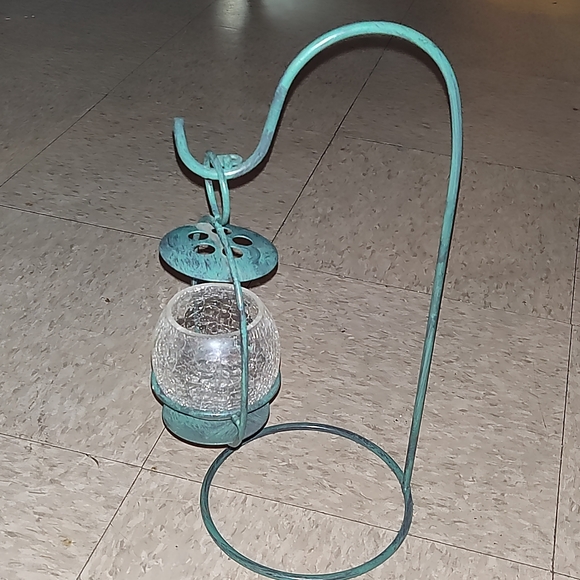 Crystal Hanging Candle Lantern - Picture 2 of 6